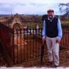 Chris Sainsbury, son of Uncle Neil Sainsbury at gravesite of Ancestor, Margaret Reid